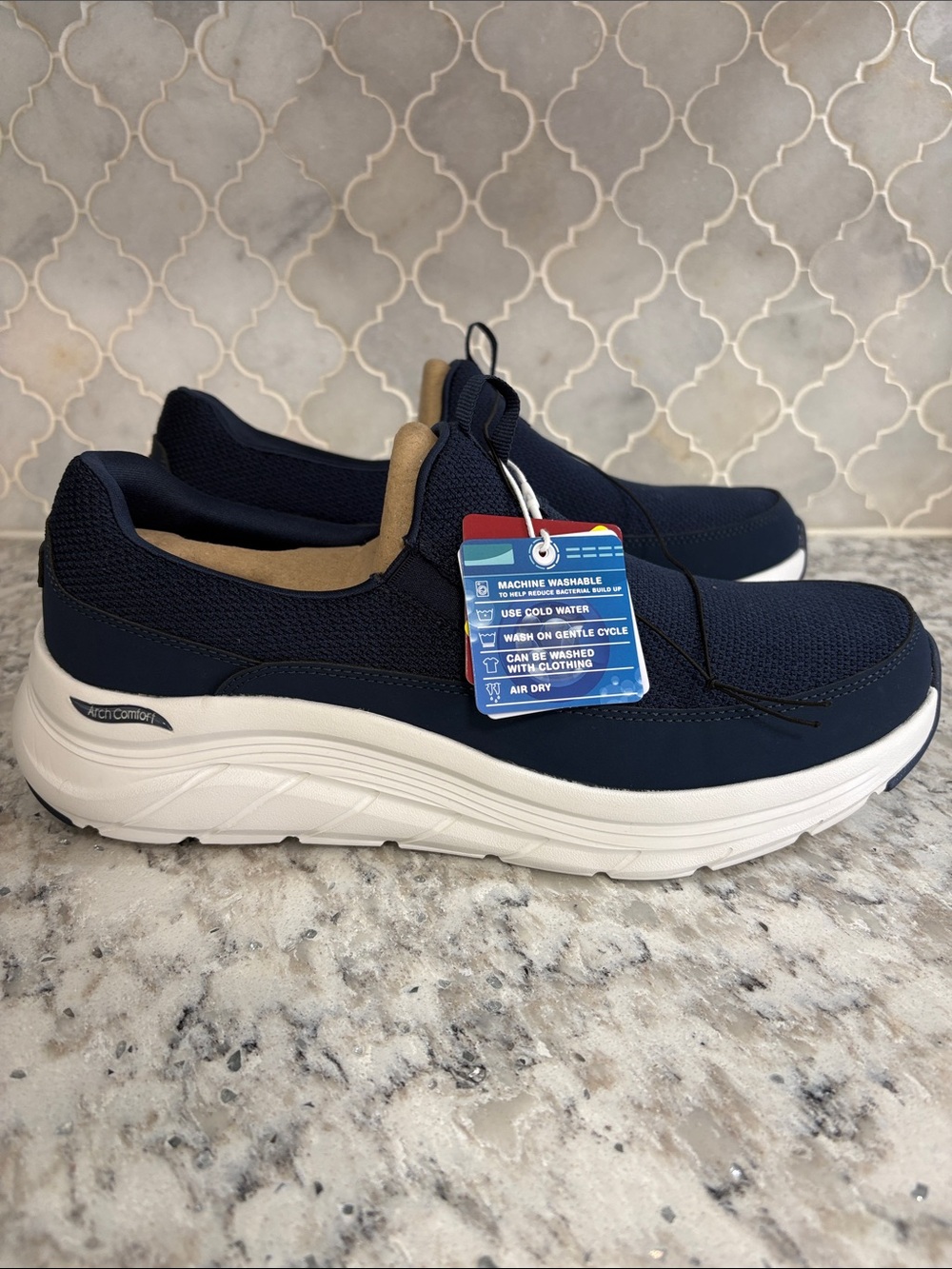 Skechers Men’s Navy Slip-On Arch Comfort medium with